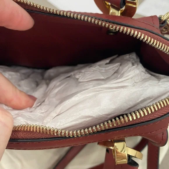 $395 New! Zac Pozen Eartha Iconic Double Handle Handbag In Red - Picture 8 of 9